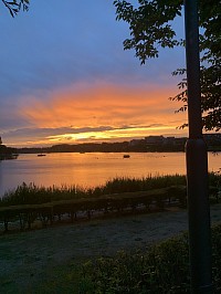 千波湖夕陽